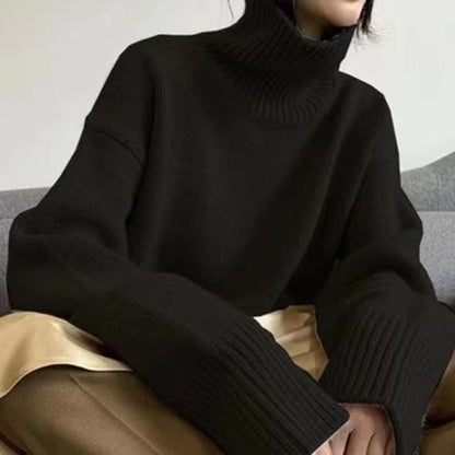 High Collar Knitted Sweater