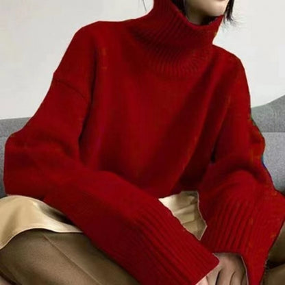 High Collar Knitted Sweater