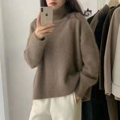 High Collar Knitted Sweater