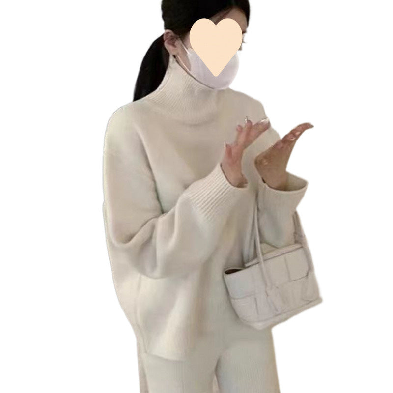 High Collar Knitted Sweater