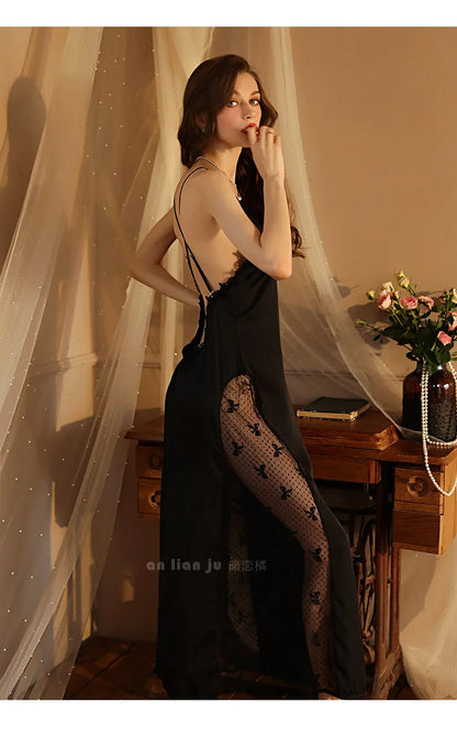 New Sexy Backless Long Nightdress