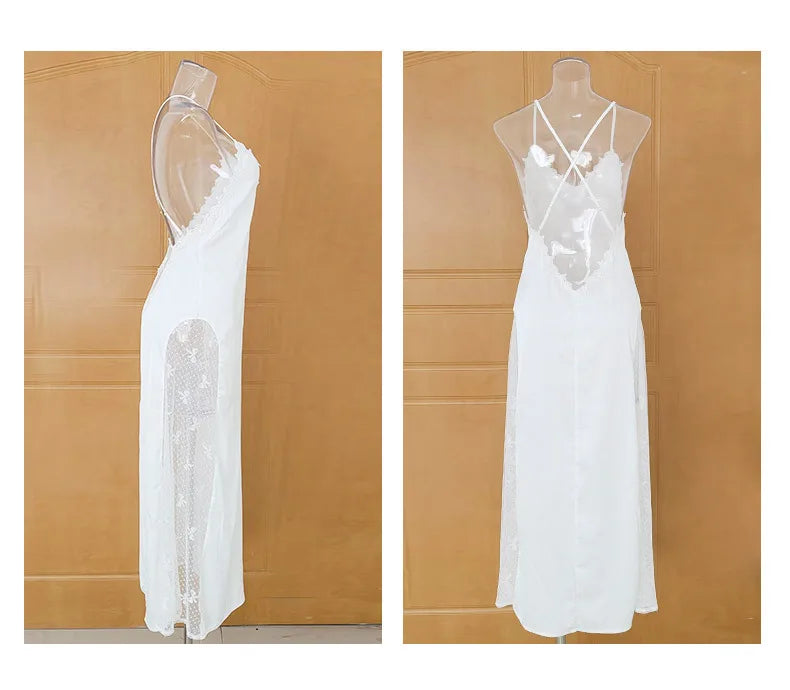 New Sexy Backless Long Nightdress