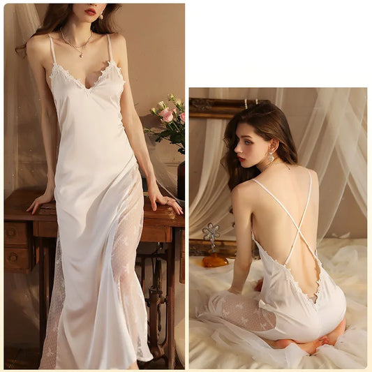 New Sexy Backless Long Nightdress