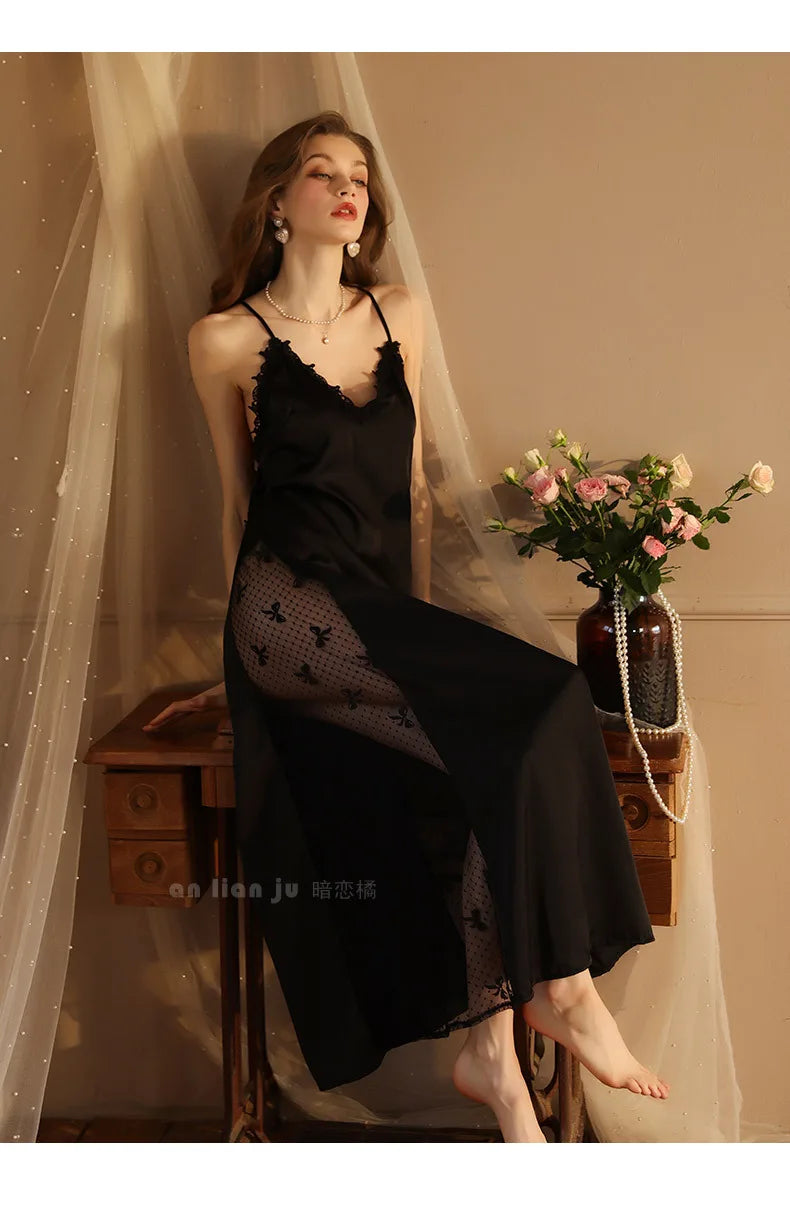 New Sexy Backless Long Nightdress