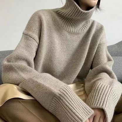 High Collar Knitted Sweater